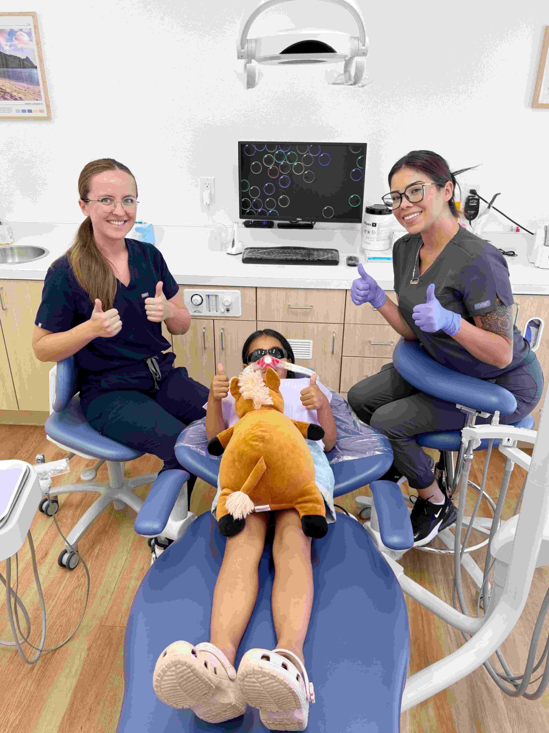 our staff with a patient