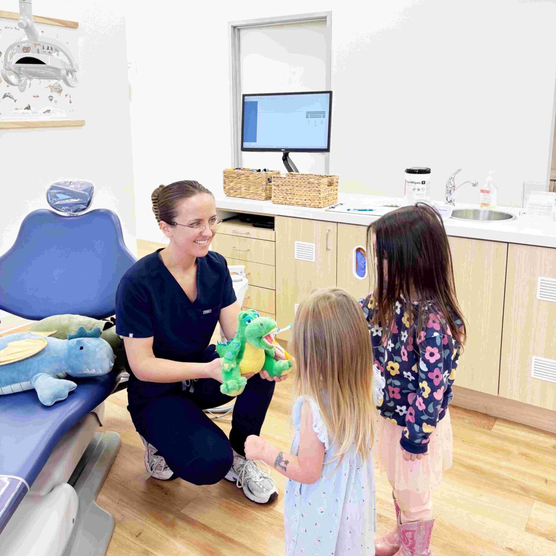 Dr Christina with two patients